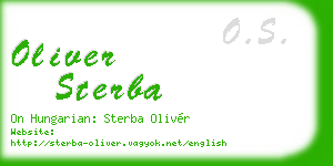 oliver sterba business card