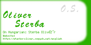 oliver sterba business card